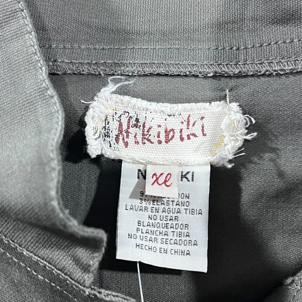 NikiBiki Jacket Women XL Fits XS/S Victorian Goth Regency‎ Ruffle Cropped Army